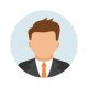 avatar profile icon in flat style male user profile illustration on isolated background man profile sign business concept vector